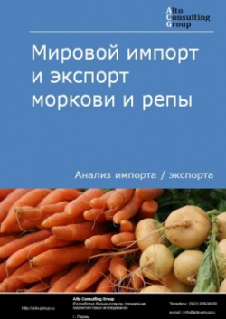 Обложка исследования: Анализ мирового импорта и экспорта моркови и репы в 2019-2023 гг.