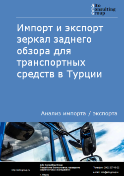 Импорт и экспорт зеркал заднего обзора для транспортных средств в Турции в 2020-2024 гг.