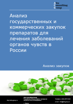 Анализ государственных и коммерческих закупок препаратов для лечения заболеваний органов чувств в России в 2024 г.