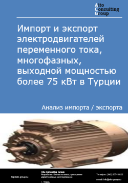 Обложка Анализ импорта и экспорта электродвигателей переменного тока, многофазных, выходной мощностью более 75 кВт в Турции в 2020-2024 гг.