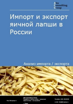 Импорт и экспорт лапши яичной в России в 2020-2024 гг.