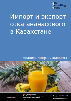 Импорт и экспорт сока ананасового в Казахстане в 2020-2024 гг.