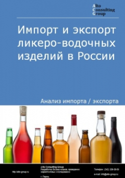 Импорт и экспорт ликеро-водочных изделий в России в 2020 г.