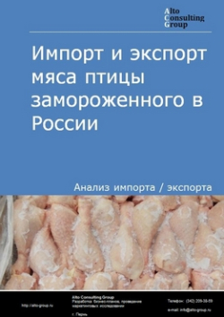 Импорт и экспорт мяса птицы замороженного в России в 2020-2024 гг.