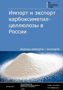 Импорт и экспорт карбоксиметилцеллюлозы в России в 2019 г.