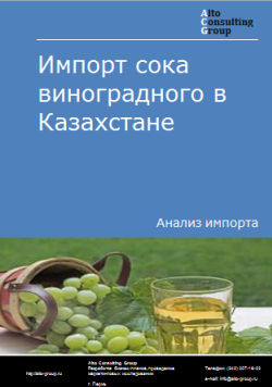 Анализ импорта сока виноградного в Казахстан в 2020-2024 гг.