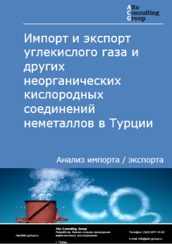Обложка отчета: Анализ импорта и экспорта углекислого газа и других неорганических кислородных соединений неметаллов в Турции в 2020-2024 гг.