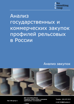 Обложка исследования: Анализ государственных и коммерческих закупок профилей рельсовых в России в 2024 г.