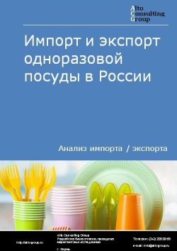 Обложка исследования: Анализ импорта и экспорта одноразовой посуды в России в 2020-2024 гг.