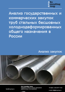 Обложка отчета: Анализ закупок труб стальных бесшовных холоднодеформированных общего назначения в России в 2025 г.