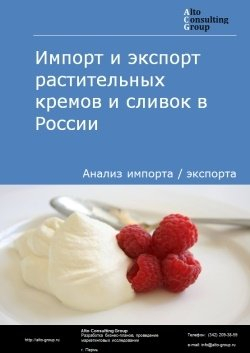 Импорт и экспорт растительных кремов и сливок в России в 2020-2024 гг.