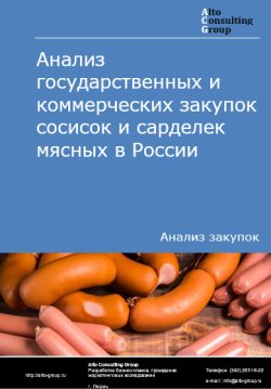 Анализ государственных и коммерческих закупок сосисок и сарделек мясных в России в 2023 г.