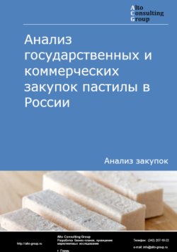 Обложка исследования: Анализ рынка государственных и коммерческих закупок пастилы в России в 2024 году