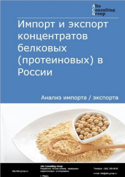 Импорт и экспорт концентратов белковых (протеиновых) в России в 2020-2024 гг.