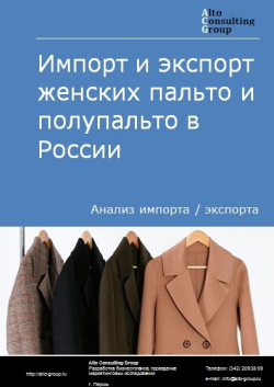 Импорт и экспорт женских пальто и полупальто в России в 2020-2024 гг.
