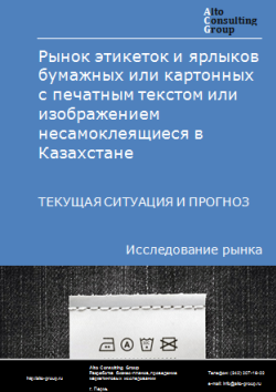 Анализ рынка этикеток и ярлыков  бумажных или картонных с печатным текстом или изображением несамоклеящиеся в Казахстане. Текущая ситуация и прогноз 2024-2028 гг.