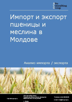 Импорт и экспорт пшеницы и меслина в Молдове в 2018-2022 гг.
