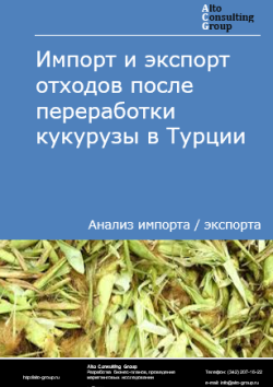 Обложка отчета: Анализ импорта и экспорта отходов после переработки кукурузы в Турции в 2021-2025 гг.