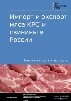 Анализ импорта и экспорта мяса КРС и свинины в России в 2020-2024 гг.