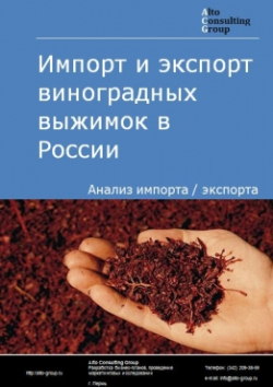 Импорт и экспорт виноградных выжимок в России в 2020 г.
