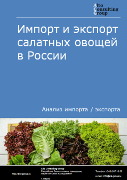 Импорт и экспорт салатных овощей в России в 2020-2024 гг.