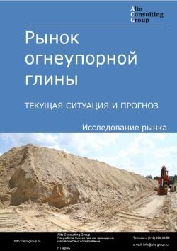 Обложка исследования: Анализ рынка огнеупорной глины в России. Текущая ситуация и прогноз 2024-2028 гг.