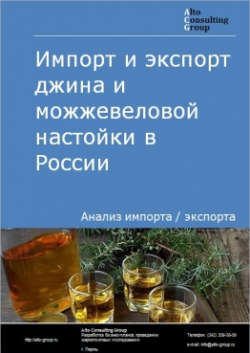 Импорт и экспорт джина и можжевеловой настойки в России в 2020-2024 гг.