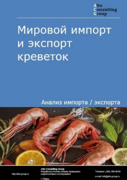 Мировой импорт и экспорт креветок в 2019-2023 гг.