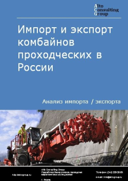 Импорт и экспорт комбайнов проходческих в России в 2020-2024 гг.