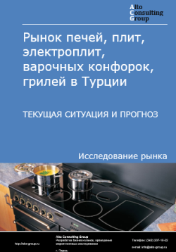 Обложка исследования: Анализ рынка печей, плит, электроплит, варочных конфорок, грилей в Турции. Текущая ситуация и прогноз 2024-2028 гг.