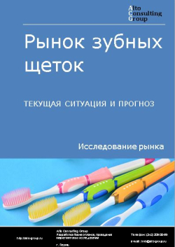 Обложка исследования: Анализ рынка зубных щеток в России. Текущая ситуация и прогноз 2024-2028 гг.