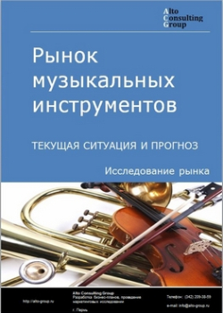 Обложка исследования: Анализ рынка музыкальных инструментов в России. Текущая ситуация и прогноз 2024-2028 гг.