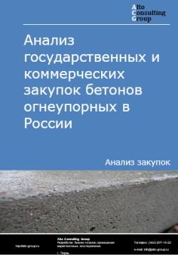 Анализ государственных и коммерческих закупок бетонов огнеупорных в России в 2024 г.