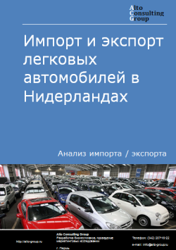 Импорт и экспорт легковых автомобилей в Нидерландах в 2020-2024 гг.