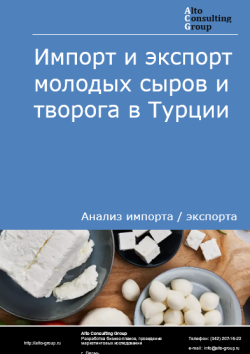Обложка отчета: Анализ импорта и экспорта молодых сыров и творога в Турции в 2021-2025 гг.