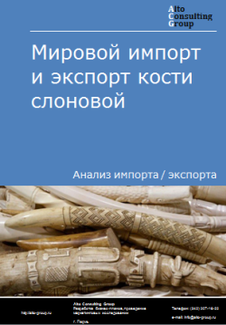 Мировой импорт и экспорт кости слоновой в 2020-2024 гг.