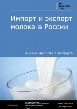 Импорт и экспорт молока в России в 2020-2024 гг.