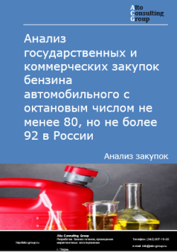 Анализ государственных и коммерческих закупок бензина автомобильного с октановым числом не менее 80, но не более 92 в России в 2024 г.