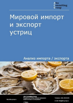 Мировой импорт и экспорт устриц в 2019-2023 гг.