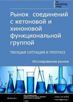 Обложка Анализ рынка соединений с кетоновой функциональной группой и хиноновой функциональной группой, в т. ч. ацетон и толуол в РФ. Текущая ситуация и прогноз 2024-2028 гг.