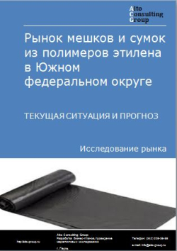 Обложка исследования: Анализ рынка мешков и сумок из полимеров этилена в Южном федеральном округе. Текущая ситуация и прогноз 2024-2028 гг.