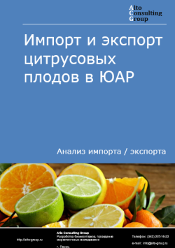 Обложка исследования: Анализ импорта и экспорта цитрусовых плодов в ЮАР в 2020-2024 гг.