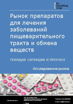 Рынок препаратов для лечения заболеваний пищеварительного тракта и обмена веществ в России. Текущая ситуация и прогноз 2024-2028 гг.