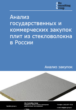 Обложка исследования: Анализ государственных и коммерческих закупок плит из стекловолокна в России в 2024 г.