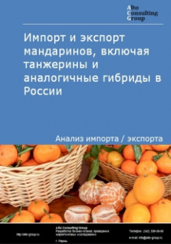 Импорт и экспорт мандаринов, включая танжерины и аналогичные гибриды в России в 2020-2024 гг.