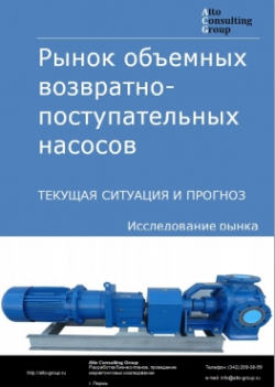 Обложка исследования: Анализ рынка объемных возвратно-поступательных насосов в РФ. Текущая ситуация и прогноз 2024-2028 гг.