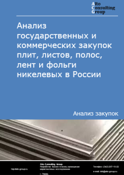 Обложка исследования: Анализ закупок плит, листов, полос, лент и фольги никелевых в России в 2025 г.