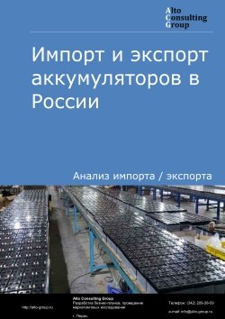 Импорт и экспорт аккумуляторов в России в 2021 г.