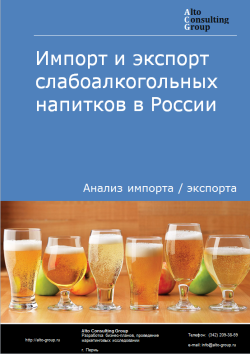 Импорт и экспорт слабоалкогольных напитков в России в 2022 г.