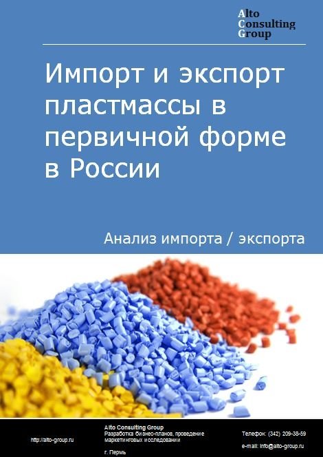 Импорт и экспорт пластмассы в первичной форме в России в 2021 г.